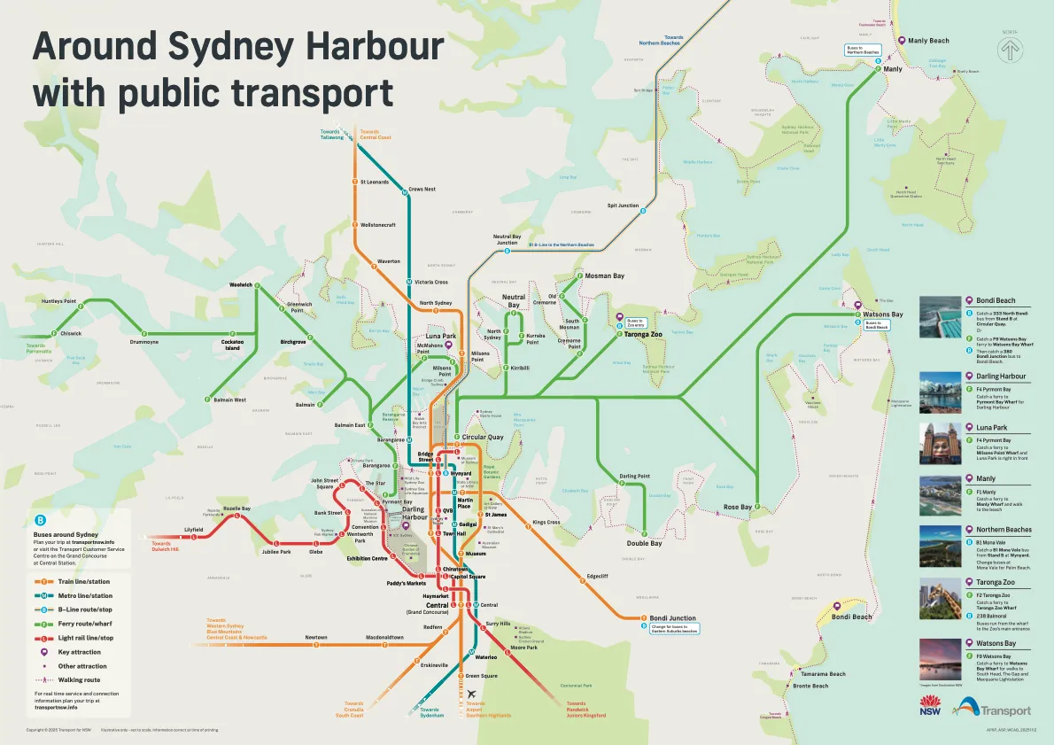 Sydney Rail Network / Light Rail Network / Ferries Network