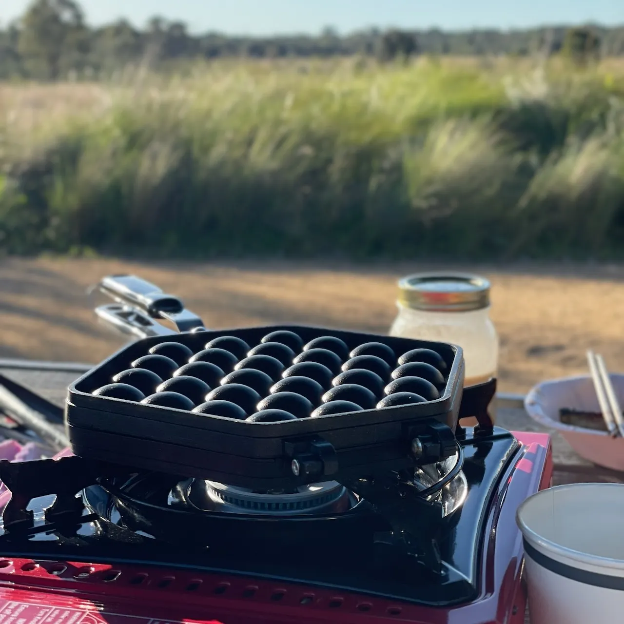 去公園燒雞蛋仔